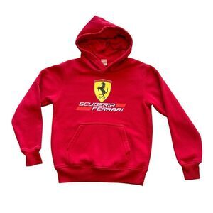 Scuderia Ferrari Official Youth Hoodie Logo Red SZ  M #2479